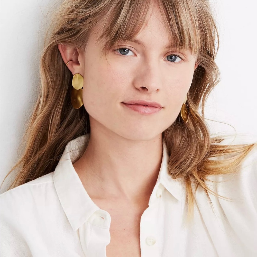 Madewell Hammered Disc Statement Earrings
